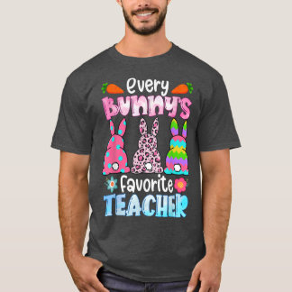 Leopard Every Bunnys Is Favourite Teacher Rabbits  T-Shirt