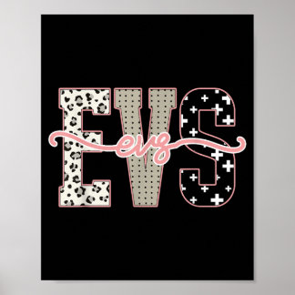 Leopard Evs Er Nurses Day Nursing Student Gift Poster