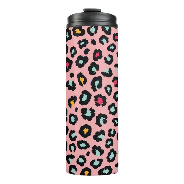Leopard Exotic: Colourful Seamless Fun. Thermal Tumbler (Front)