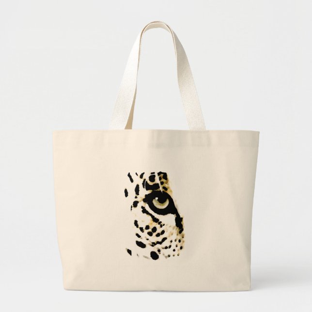 Leopard Eye Large Tote Bag (Front)