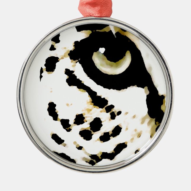 Leopard Eye Metal Tree Decoration (Front)