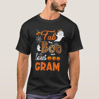 Leopard Fab Boo Lous Gram Spooky Halloween Costume T-Shirt