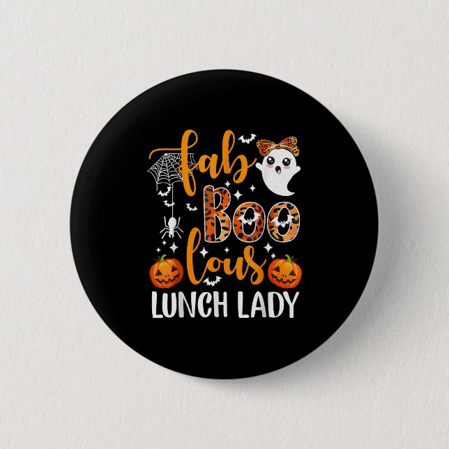 Leopard Fab Boo Lous Lunch Lady Matching Group Tee 6 Cm Round Badge (Front)