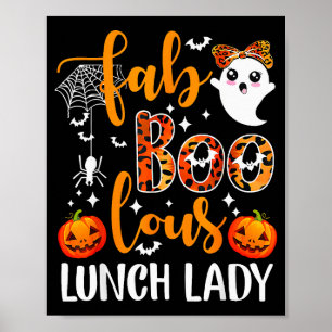 Leopard Fab Boo Lous Lunch Lady Matching Group Tee Poster