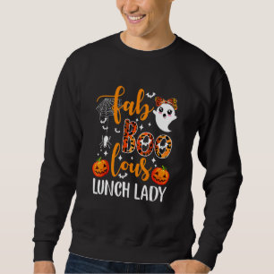 Leopard Fab Boo Lous Lunch Lady Team Teacher Hallo Sweatshirt