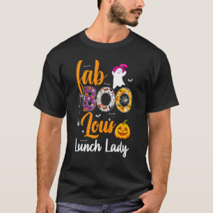Leopard Fab Boo Lous Lunch Lady Team Teacher Hallo T-Shirt
