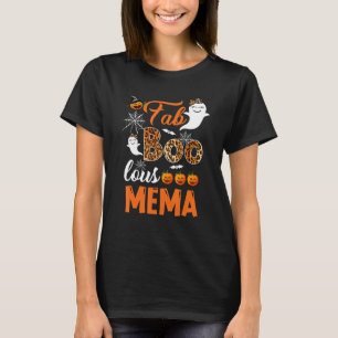 Leopard Fab Boo Lous Mema Spooky Halloween Costume T-Shirt