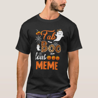 Leopard Fab Boo Lous Meme Spooky Halloween Costume T-Shirt