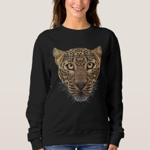 Leopard Face Big Cat Head Panthera Pardus Wild Ani Sweatshirt