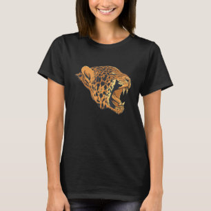 Leopard Face Head Jaguars Cheetahs Big Cat Wild An T-Shirt
