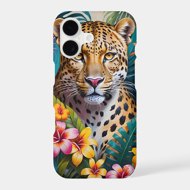 Leopard face in flowers (Back)
