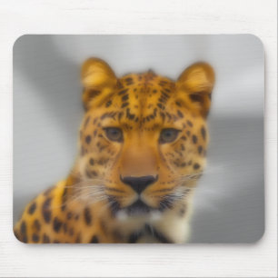 Leopard Face Mouse Pad