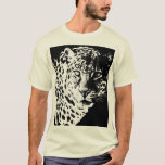 Leopard Face Pop Art Template Elegant Modern Men's T-Shirt<br><div class="desc">Leopard Face Pop Art Template Elegant Modern Men's Basic Natural Colour T-Shirt.</div>