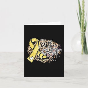 Leopard Faith Over Fear Childhood Cancer Awareness Card