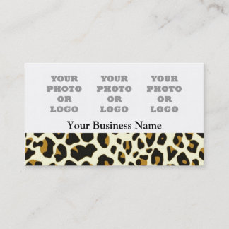 Leopard fashion print pattern photo logo business card