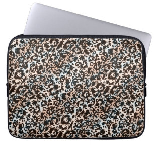leopard, fashionable, spotted, brown,beige, skin, laptop sleeve