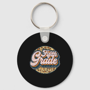 Leopard Fifth Teacher Cute 5th Grade Ck To School  Key Ring
