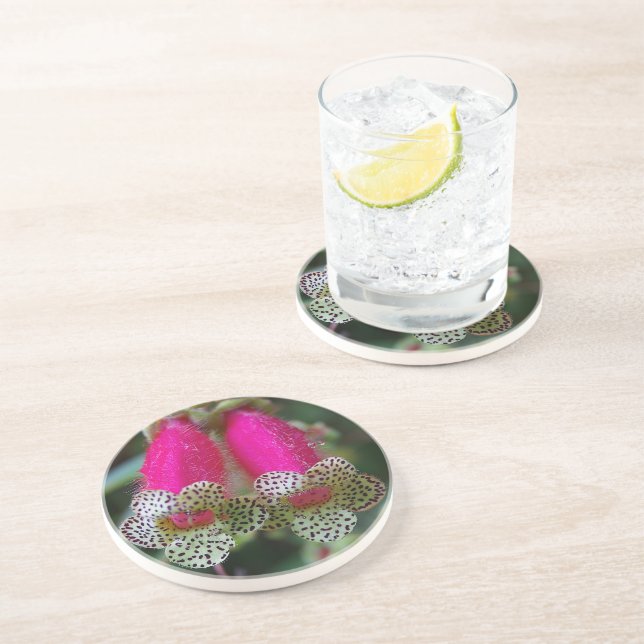Leopard Flower Design Coaster (Side)