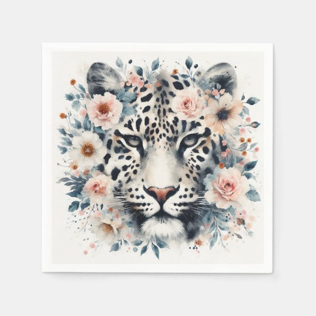 Leopard flower Napkins (Front)