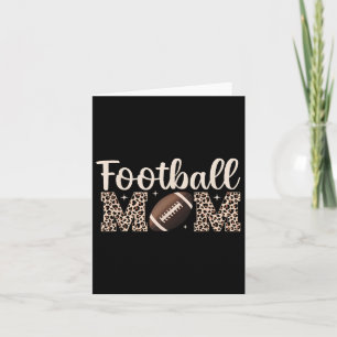 Leopard Football Mum Mama Women Football Player Mo Card