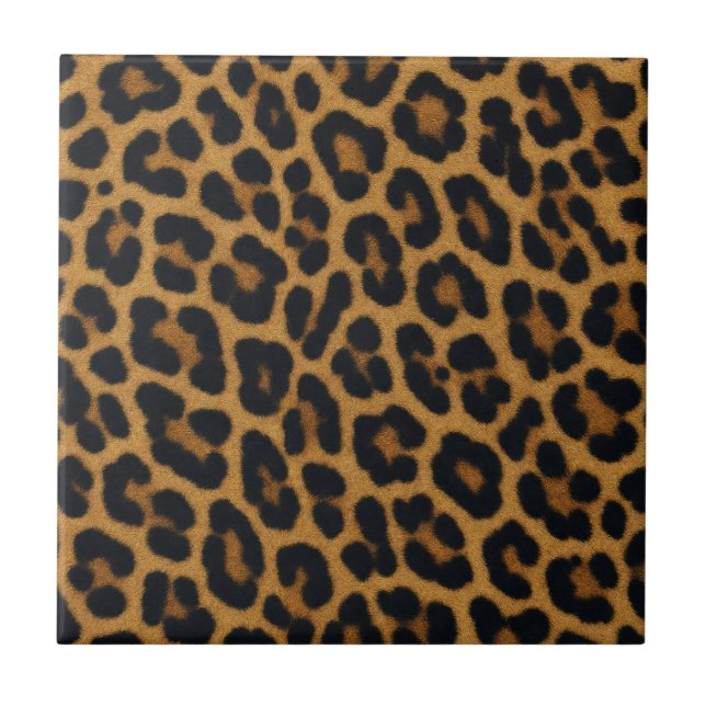 Leopard Fur Animal Pattern Tile (Front)