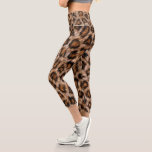 Leopard Fur Animal Print Fun Pattern Capri Leggings<br><div class="desc">This design may be personalised by choosing the customise option to add text or make other changes. If this product has the option to transfer the design to another item, please make sure to adjust the design to fit if needed. Contact me at colorflowcreations@gmail.com if you wish to have this...</div>