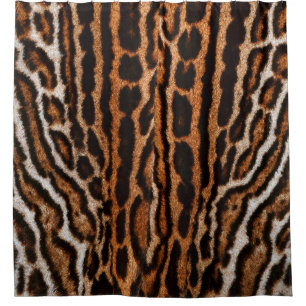 leopard fur background texture shower curtain