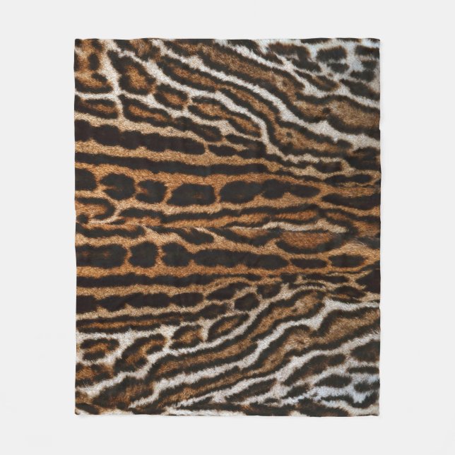 Leopard Fur Background Vintage Texture Fleece Blanket (Front)
