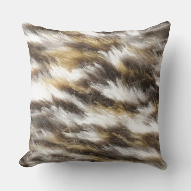leopard fur cushion (Front)