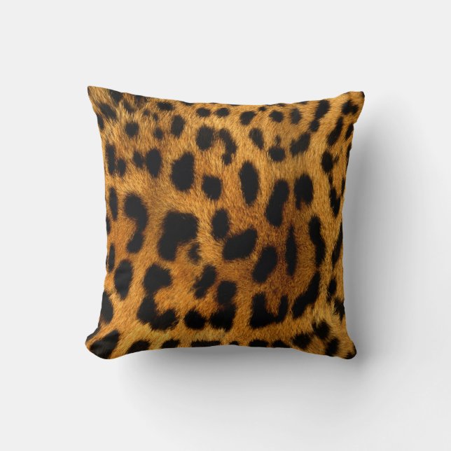 Leopard Fur Cushion (Front)