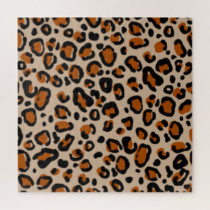 Leopard fur design, seamless pattern. jigsaw puzzle
