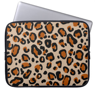 Leopard fur design, seamless pattern. laptop sleeve