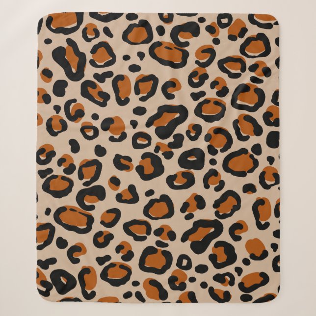 Leopard fur design, seamless pattern. sherpa blanket (Front)