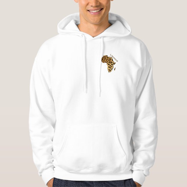 Leopard Fur-effect Map of AFRICA Series Hoodie (Front)