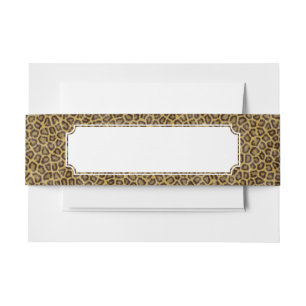 Leopard Fur Invitation Belly Band