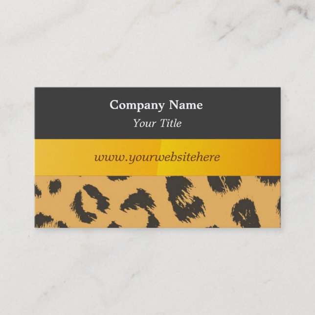 Leopard Fur Pattern Business Card (Front)