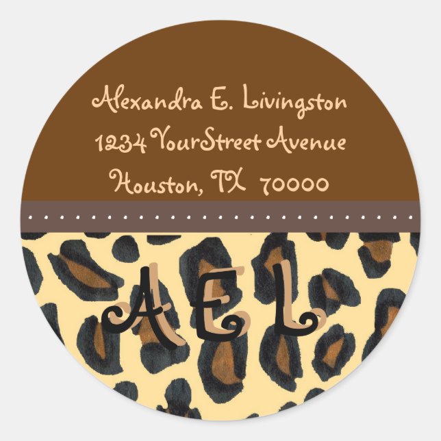 Leopard Fur Print Address Labels (Front)