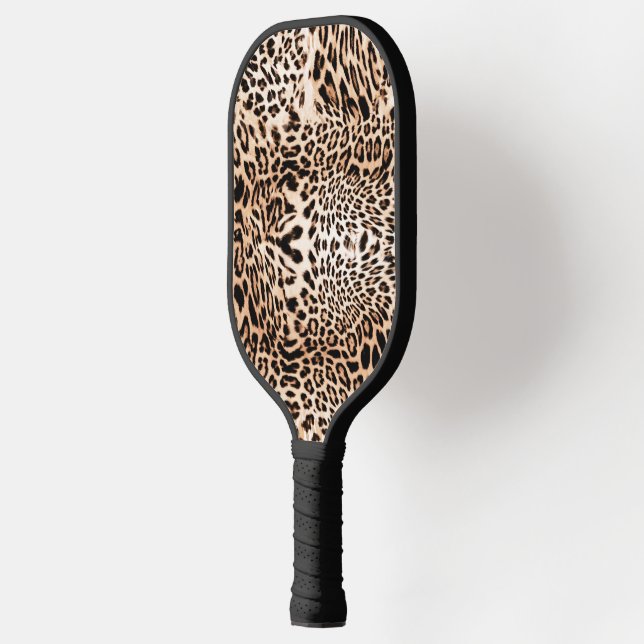 Leopard Fur Print  Pickleball Paddle (Left)