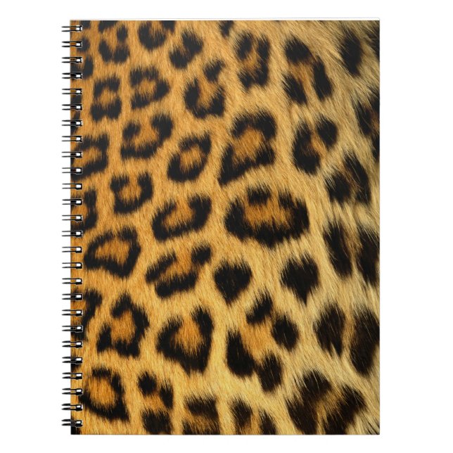 Leopard Fur Print Spiral Notebook (Front)