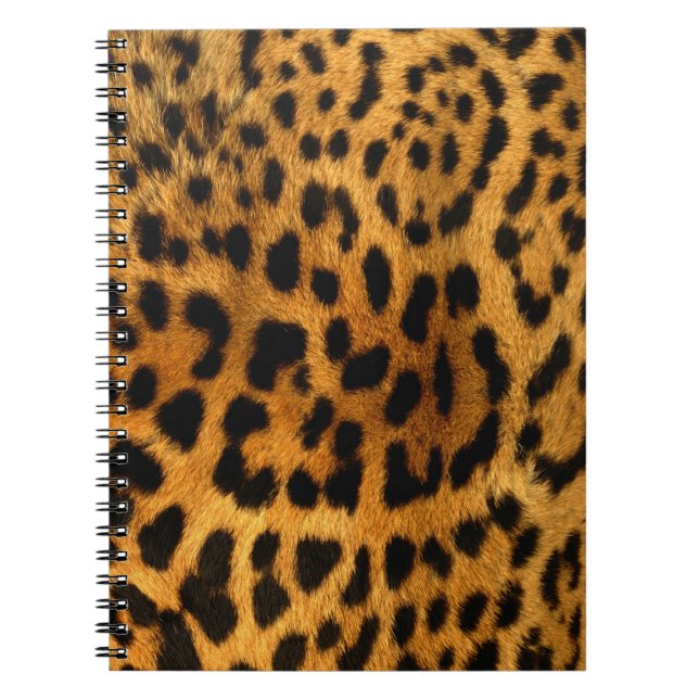 Leopard Fur Print Spiral Notebook (Front)
