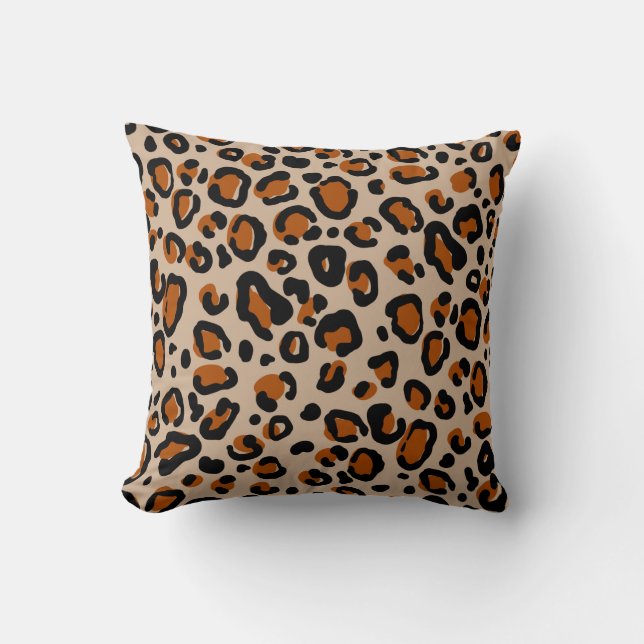 Leopard fur seamless pattern cushion (Front)