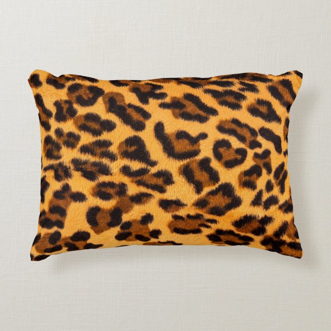 Leopard fur seamless pattern decorative cushion (Front)