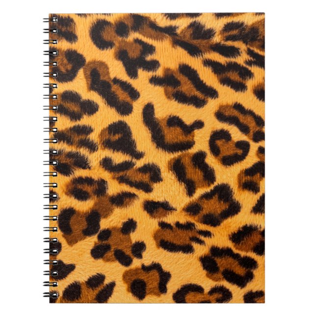 Leopard fur seamless pattern notebook (Front)