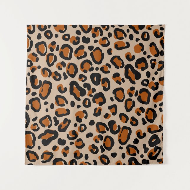 Leopard fur seamless pattern tapestry (Front)