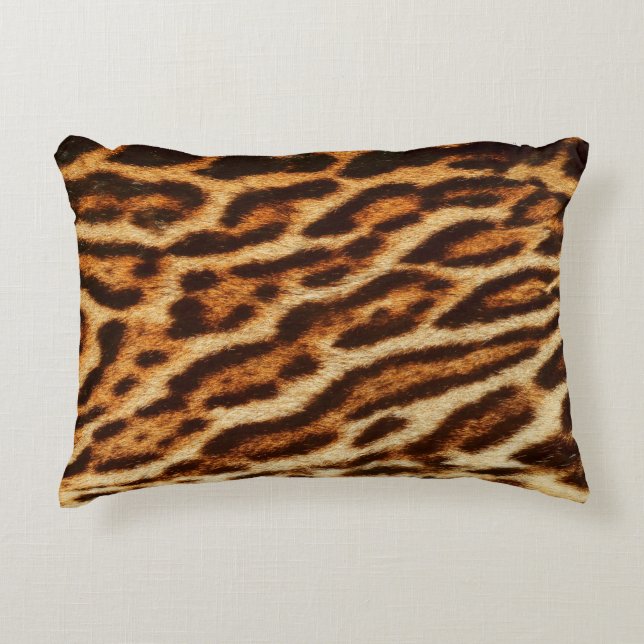 Leopard fur textures. Animal print Decorative Cushion (Front)