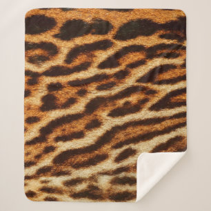 Leopard fur textures. Animal print Sherpa Blanket