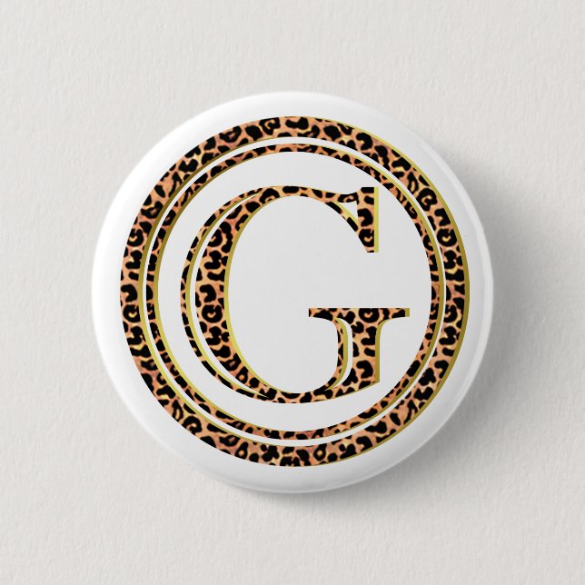 leopard G 6 Cm Round Badge (Front)