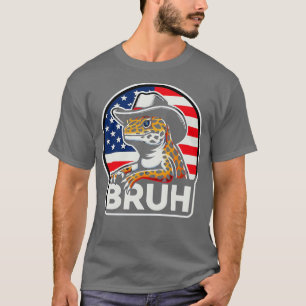 Leopard Gecko american Flag 1 T-Shirt