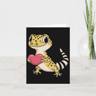 Leopard Gecko Animal Valentine Lovers Reptile  Card