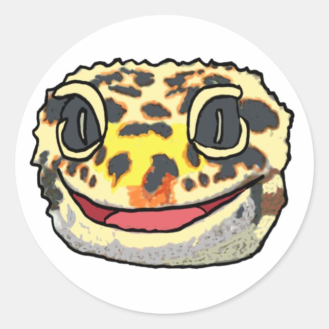 Leopard Gecko Classic Round Sticker (Front)
